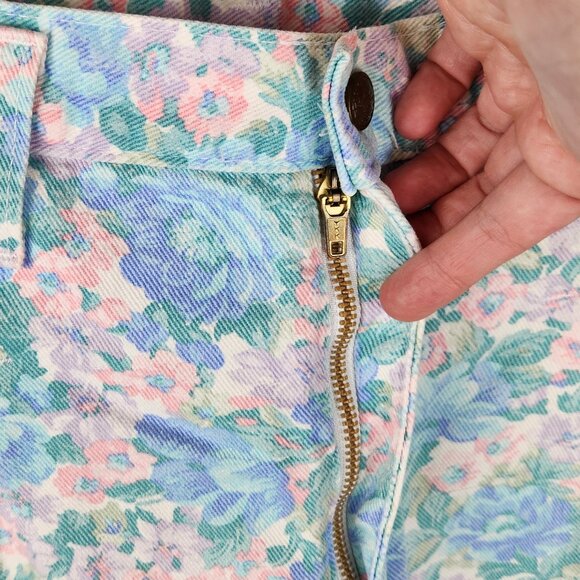 Vintage Hunt Club Floral High Rise Pleated Trouser Pants sz 12 - Picture 8 of 10